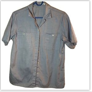 BROOKS BROTHERS ALL COTTON BLUE WOMEN BUTTON DOWN SHIRT SHORT SLEEVE SIZE M